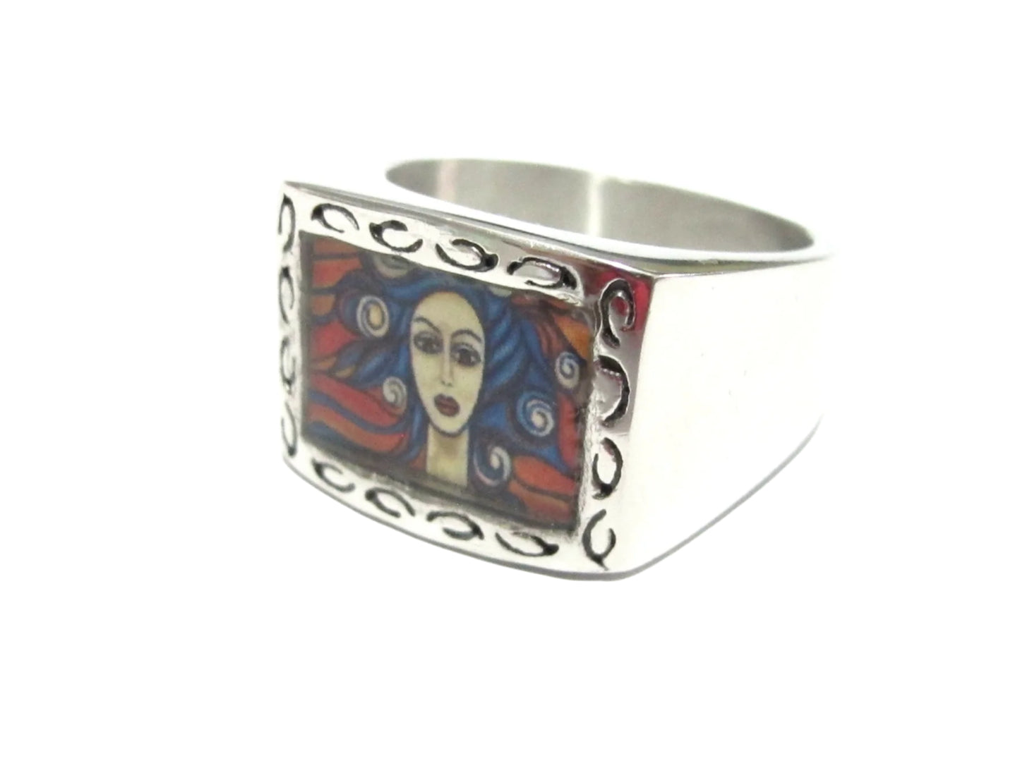 Stainless Steel Ring, Size 10 - 15mm X 10mm
