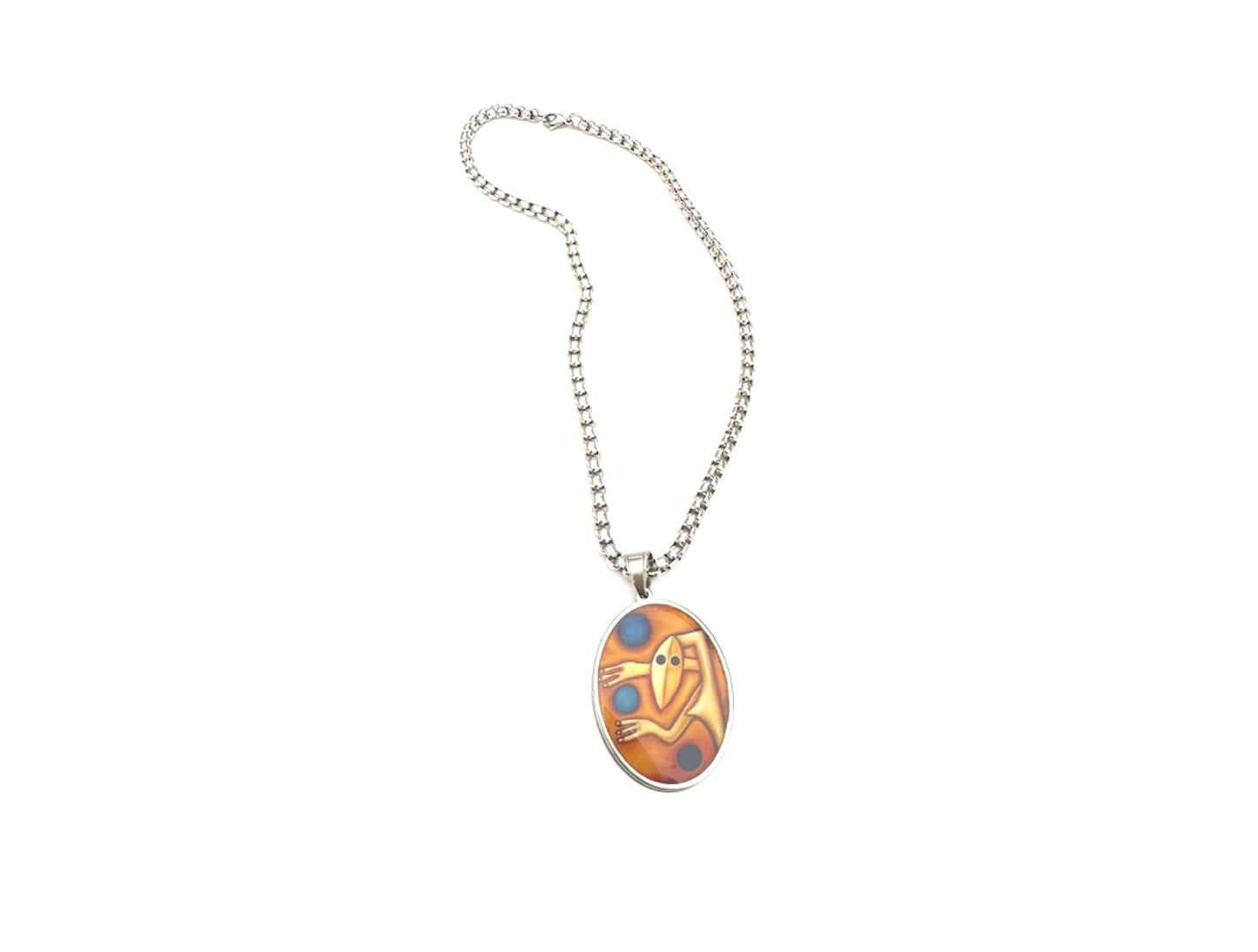 Stainless Steel Chain, 18", Stainless Steel Pendant 30 mm X 40 mm
