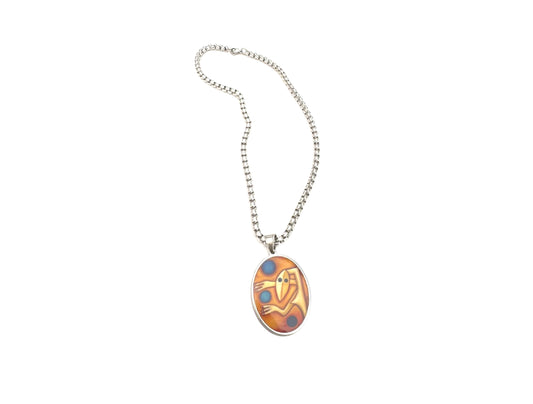 Stainless Steel Chain, 18", Stainless Steel Pendant 30 mm X 40 mm