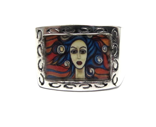 Stainless Steel Ring, Size 10 - 15mm X 10mm