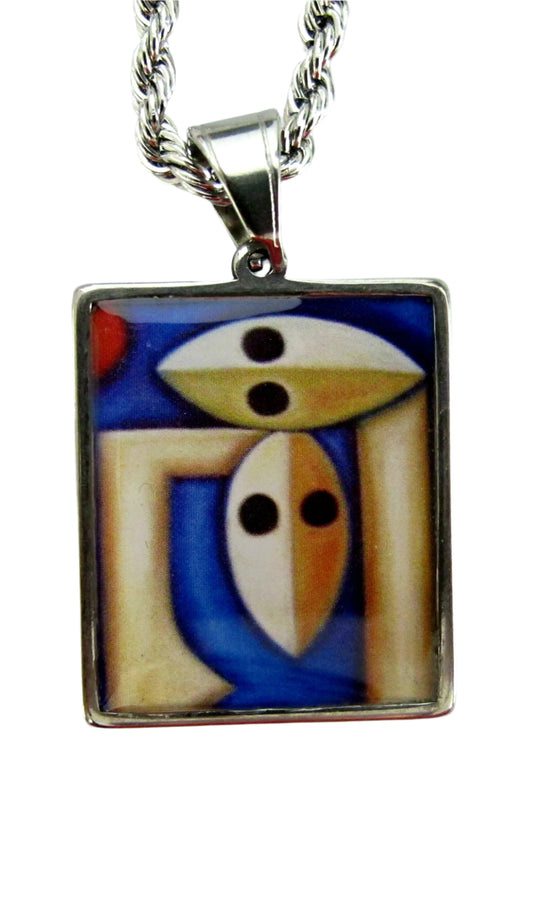 Pendant - SSP1004 - Stainless Steel Chain, 18", Stainless Steel Pendant 25mm X 30mm