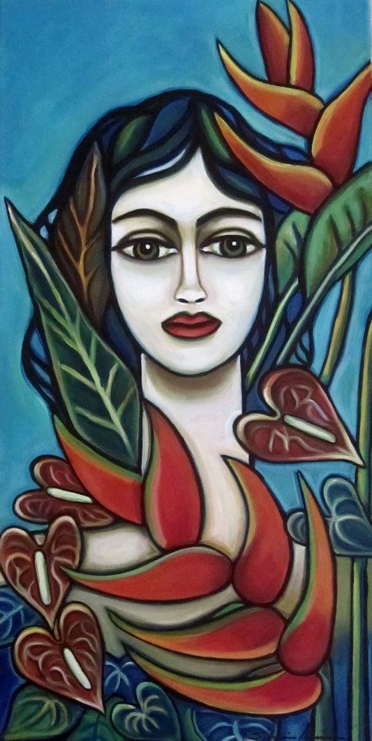 Tropical Flowers 15" X 30"