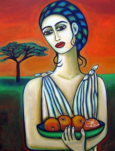 Tangerine Girl 22" X 28"