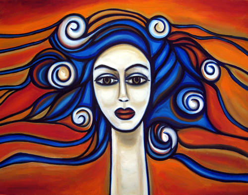 Swirls 22" X 28"